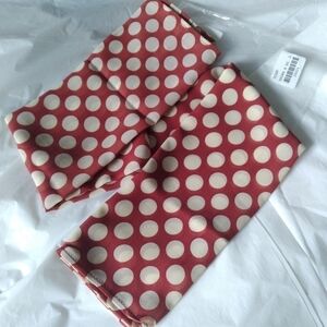 UNIQUE Vintage Brown Beige Dot Hair Scarf Retro Look One Size NWT